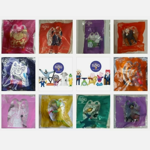 FULL SET of SING 2 McDonalds Canada Happy Meal Toys NEW! Includes 10 Toys - Picture 1 of 12